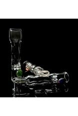 Clear Honeycomb Chillum by Blazing Blue Glass