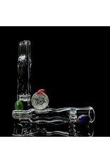 Clear Honeycomb Chillum by Blazing Blue Glass