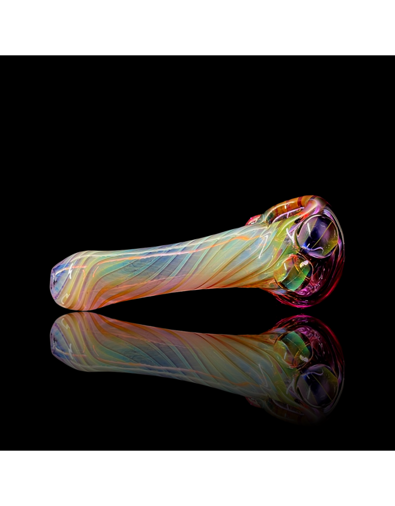 Koy Glass Fume and Color Twist Pipe (A) by Koy Glass