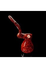 Red & Black ISO Frit Upright Push Bubbler by Shayne Pavao