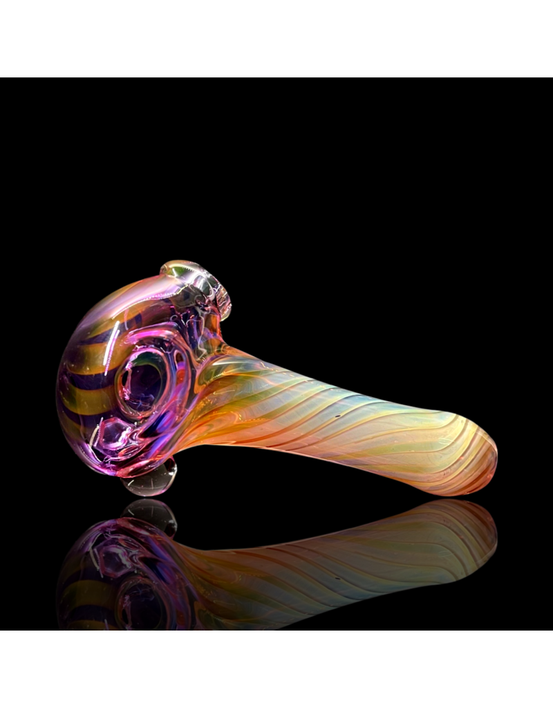Koy Glass Fume and Color Twist Pipe (A) by Koy Glass