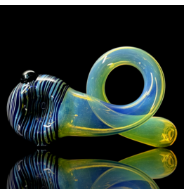 Cobalt Fume & Wrap Curly Q Pipe