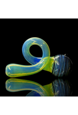 Cobalt Fume & Wrap Curly Q Pipe by Bergwerkz