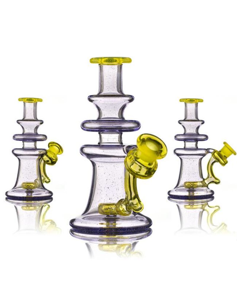 Snafu Snafu Glass Purple Lollipop/Test Lab Yellow Single Mini Dab Rig