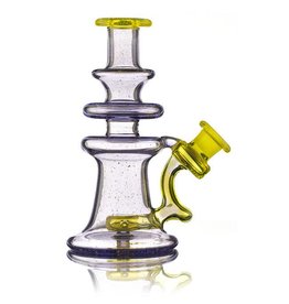 Snafu SOLD Snafu Purple Lollipop/Test Lab Yellow Single Mini Dab Rig