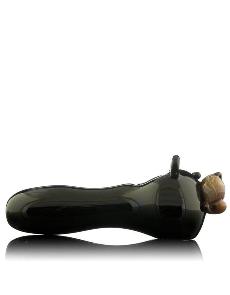 Tammy Baller Black Bear Glass Spoon Hand Pipe