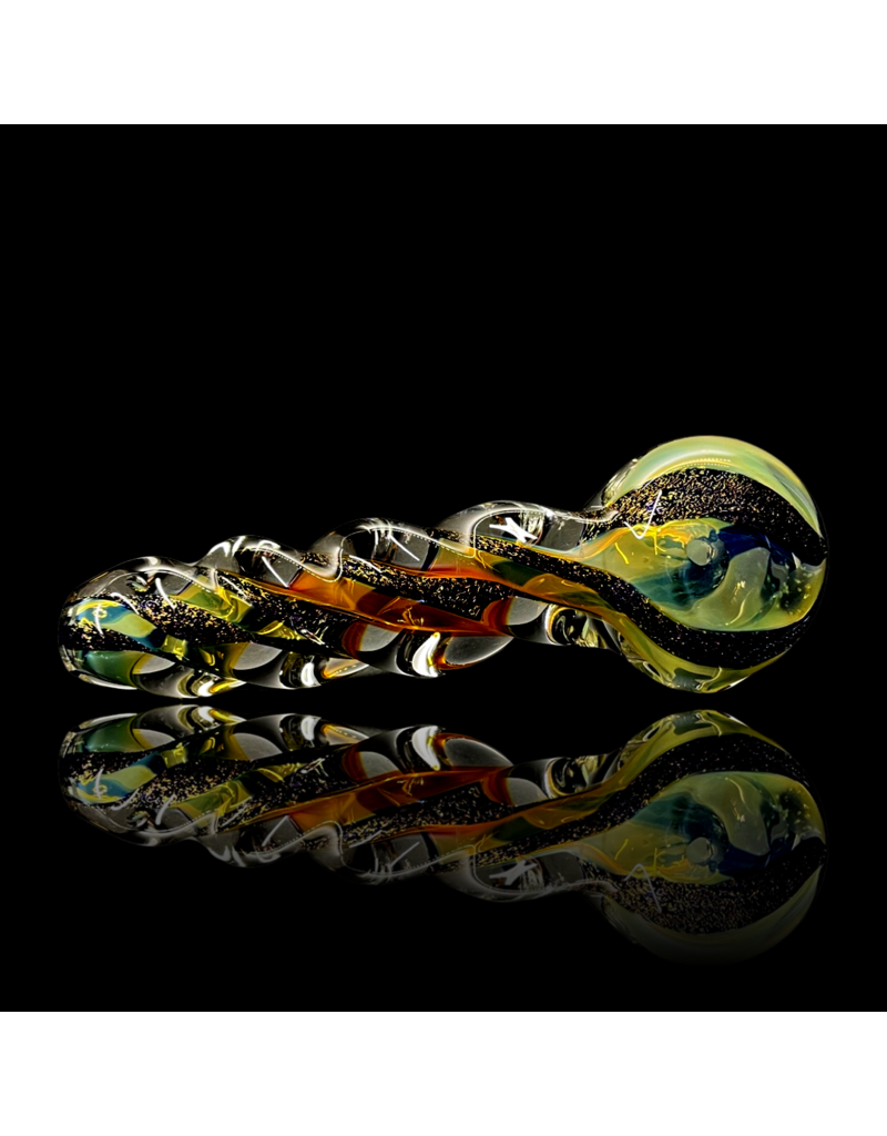 Medium Dichroic Color Twist Pipe (A) by Rainbow Gabe