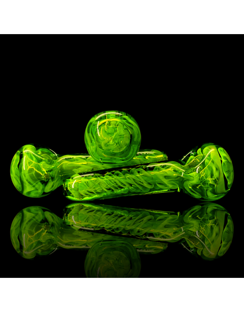 SOAK Medium ISO Lime & Fume Pipe by SOAK Glass