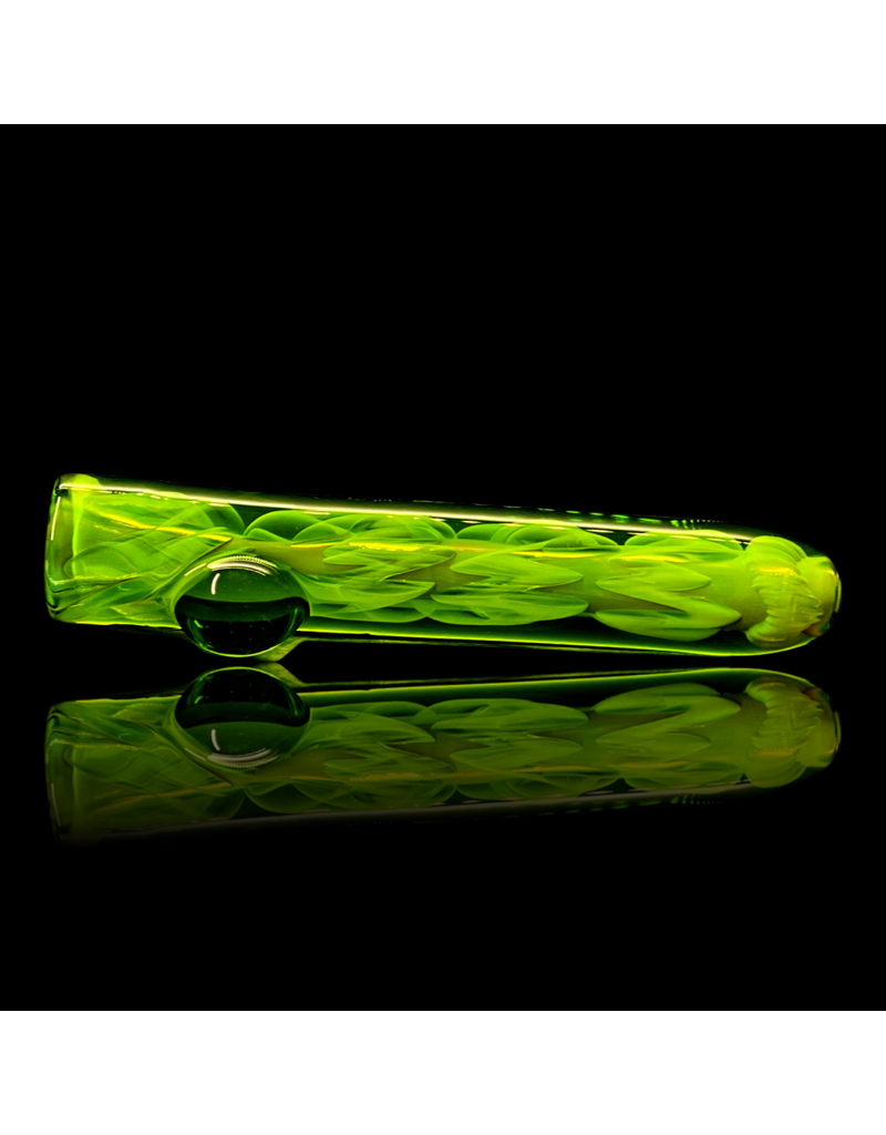 SOAK ISO Lime & Fume Chillum by SOAK Glass