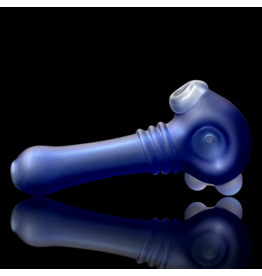 Koy Glass Koy Lt Cobalt Blasted Decorated Pipe