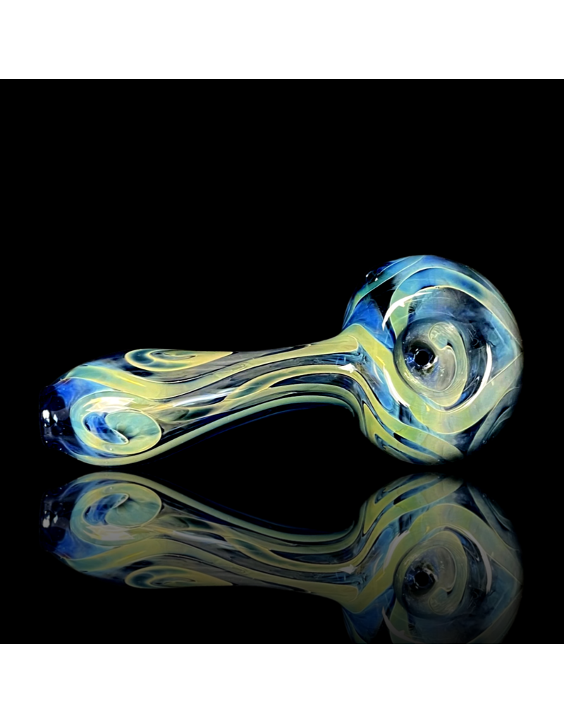 Glass by Jacs Lt Cobalt Celtic Fume Tux Pipe by Glass by Jacs