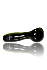 Jellyfish Glass Rasta Stripe Pipe on Black by Jellyfish