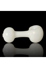 Mike O'Conner ISO Solid White Frit Lollipop Pipe by Mike O'Conner