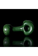 Mike O'Conner ISO Solid Forest Green Frit Lollipop Pipe by Mike O'Conner