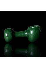 Mike O'Conner ISO Solid Forest Green Frit Lollipop Pipe by Mike O'Conner