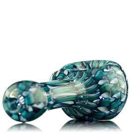 Keith Engelmann Keith Englemann Mini Spoon Hand Pipe with Aqua Ribbon Coil