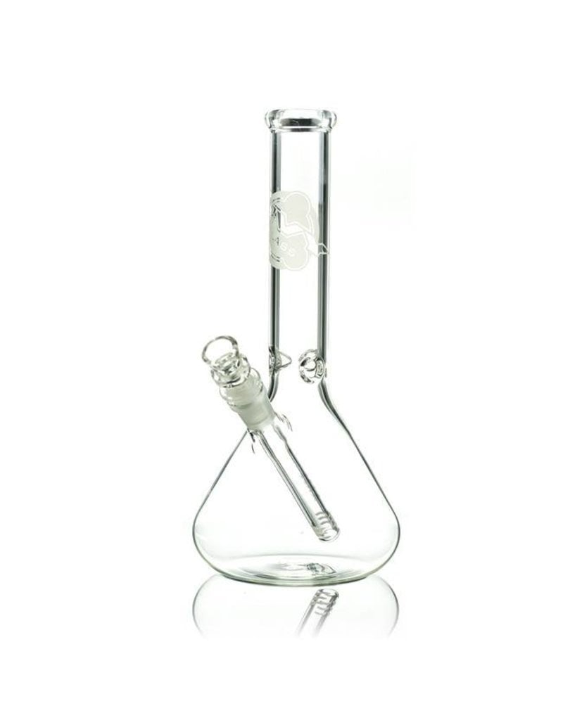 HVY Glass HVY Glass 11" 38mm Clear Mini Beaker Bong w/ slide & removable downstem