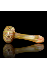 Skcid Glass Gold & Silver Fume Line Twist Pipe by Skcid