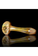 Skcid Glass Gold & Silver Fume Line Twist Pipe by Skcid