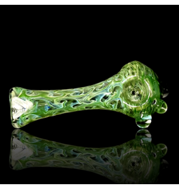 Jellyfish Glass Jellyfish Green & Fume Squiggle Pipe