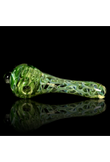 Jellyfish Glass Green & Fume Squiggle Pipe by Jellyfish