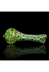 Jellyfish Glass Green & Fume Squiggle Pipe by Jellyfish