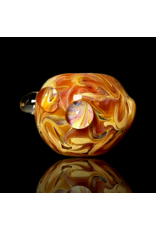 Jellyfish Glass Yellow & Fume Squiggle Pipe by Jellyfish