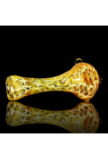 Jellyfish Glass Yellow & Fume Squiggle Pipe by Jellyfish