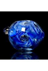 Jellyfish Glass Blue & Fume Squiggle Pipe by Jellyfish