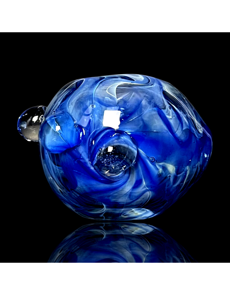 Jellyfish Glass Blue & Fume Squiggle Pipe by Jellyfish