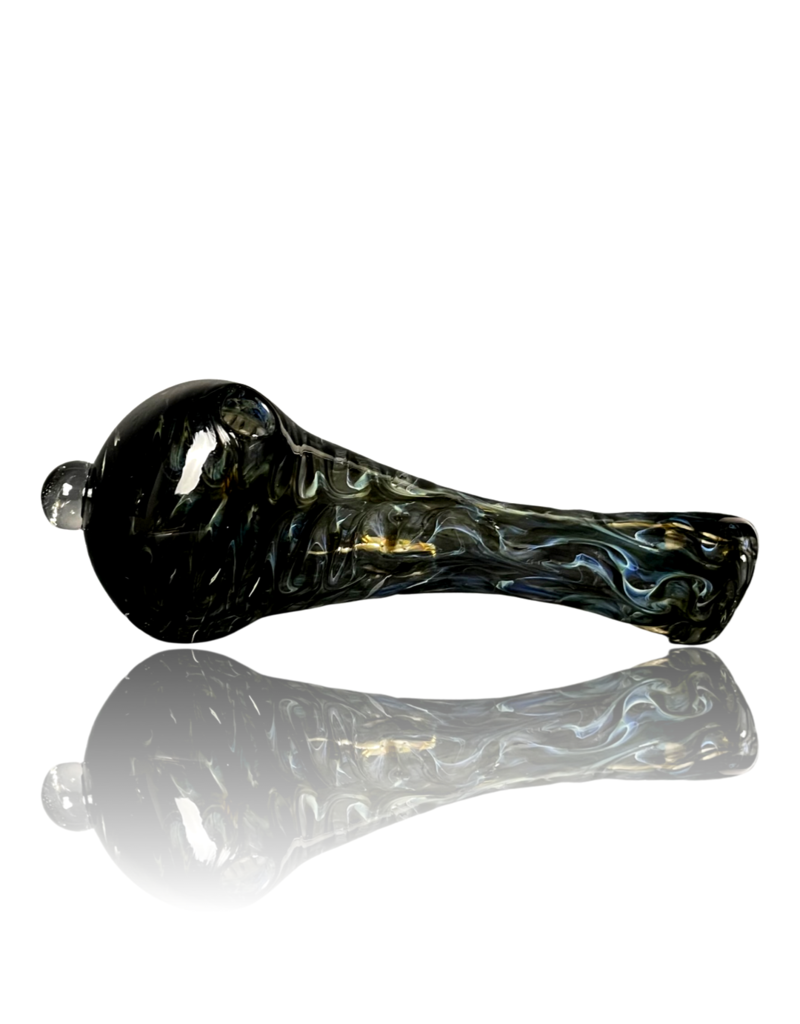 Jellyfish Glass Black & Fume Squiggle Pipe by Jellyfish