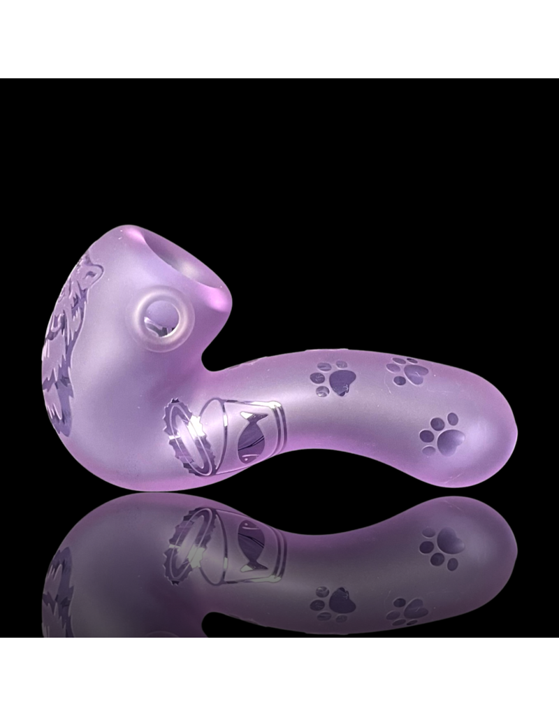 Witch DR Full Blast Transparent Purple Cat Layback Pipe by Witch DR