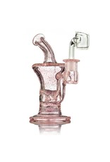 Blais Glass Jeff Blais Pink Lollipop Mini Dab Rig w/ Quartz Nail- Waldo's Wonders