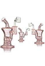 Blais Glass Jeff Blais Pink Lollipop Mini Dab Rig w/ Quartz Nail- Waldo's Wonders