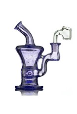 Blais Glass Jeff Blais Purple Lollipop Mini Dab Rig w/ Quartz Nail - Waldo