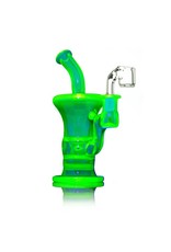 Blais Glass Jeff Blais UV Yellow Mini Dab Rig w/ Nail- Waldo