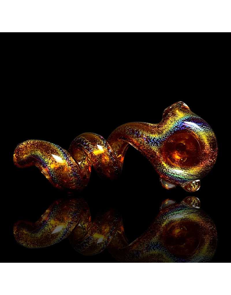Jellyfish Glass Amber Dichro Get Twisted Pipe by Jellyfish
