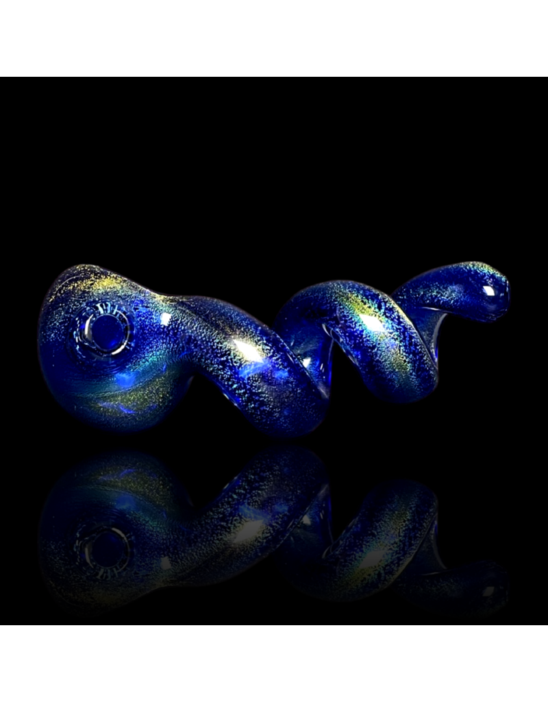 Jellyfish Glass Cobalt  Dichro Get Twisted Pipe by Jellyfish