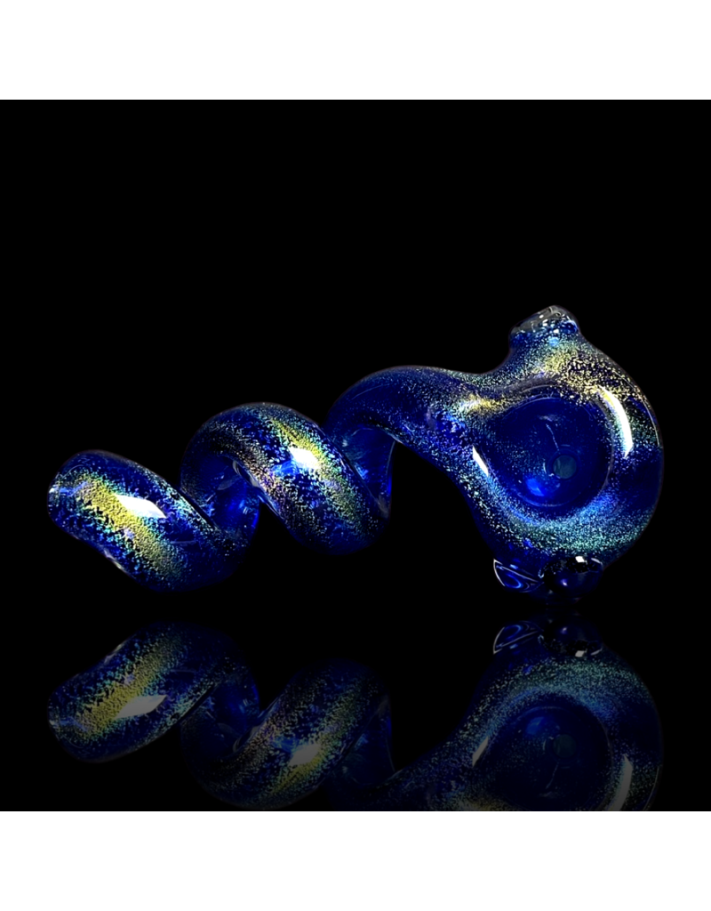 Jellyfish Glass Cobalt  Dichro Get Twisted Pipe by Jellyfish