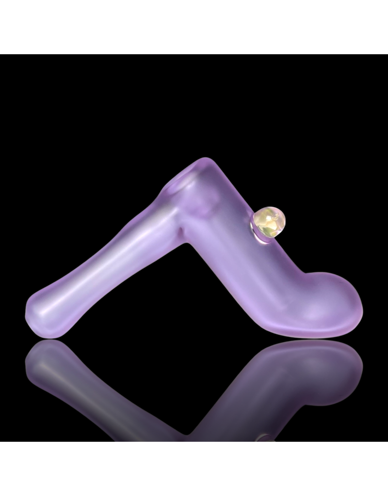 Witch DR Witch DR Trans Purple Sandblasted Hammer Bubbler w/ Fume Mib