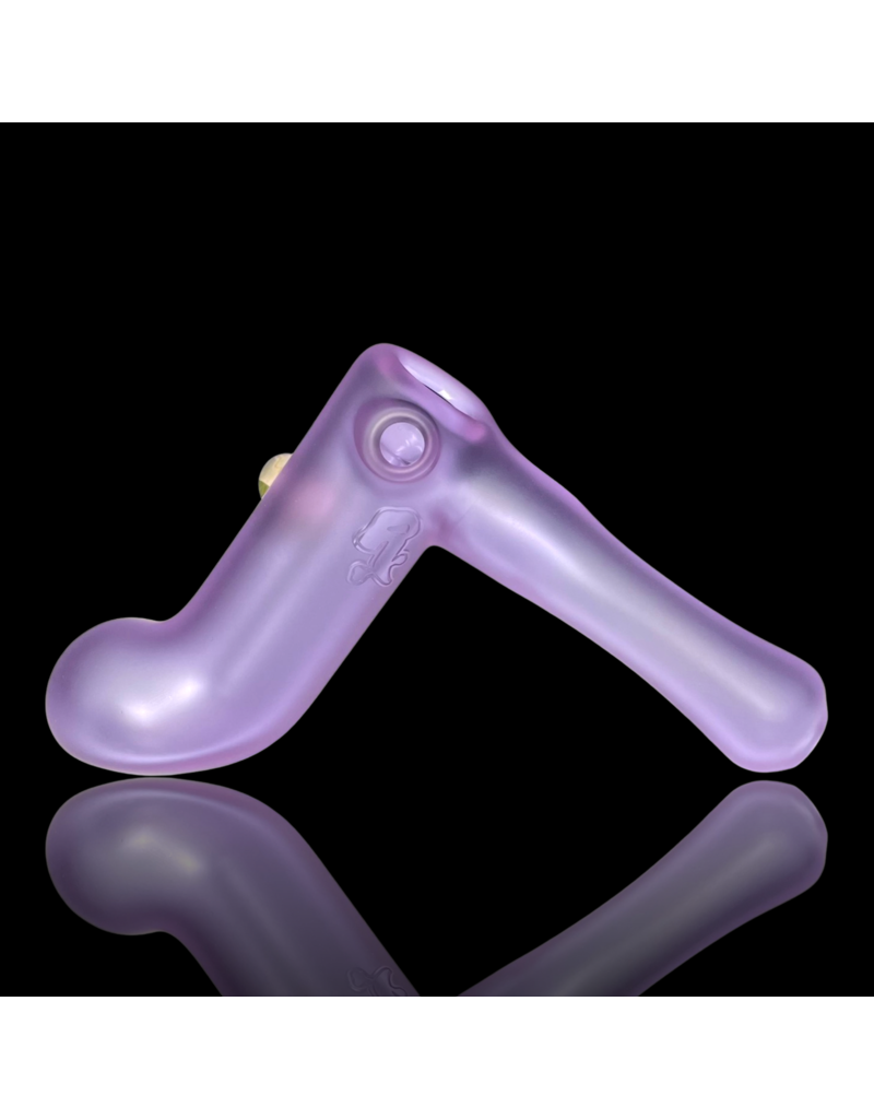 Witch DR Witch DR Trans Purple Sandblasted Hammer Bubbler w/ Fume Mib