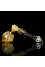 Brickyard Glass Gold & Silver Fume Ghost Accent Hammer Bubbler by Brickyard Glass
