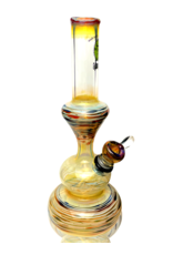 14mm Fume & Color Wrap Hourglass Bong (B) by Space Glass