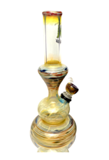 14mm Fume & Color Wrap Hourglass Bong (B) by Space Glass