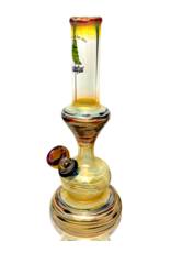 14mm Fume & Color Wrap Hourglass Bong (B) by Space Glass