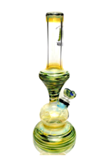 14mm Fume & Color Wrap Hourglass Bong (C) by Space Glass