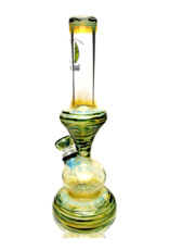 14mm Fume & Color Wrap Hourglass Bong (C) by Space Glass