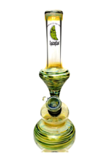 14mm Fume & Color Wrap Hourglass Bong (C) by Space Glass