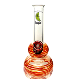 14mm Red Wrap Double Bubble Bong