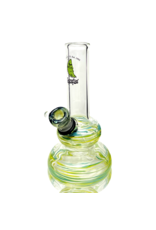 14mm Azul/Yellow Wrap Double Bubble Bong by Space Glass